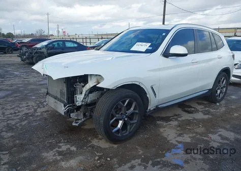 2022 BMW X3 Sdrive30I z USA, uszkodzony, nr VIN 5UX43DP01N9J26049